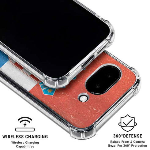 Croatia Flag Distressed Google Pixel 9a Clear Case